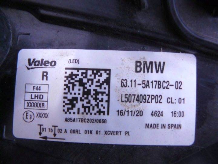 фото №16, Bmw 2 f44 gran купе фара передняя полный led правая чёрная