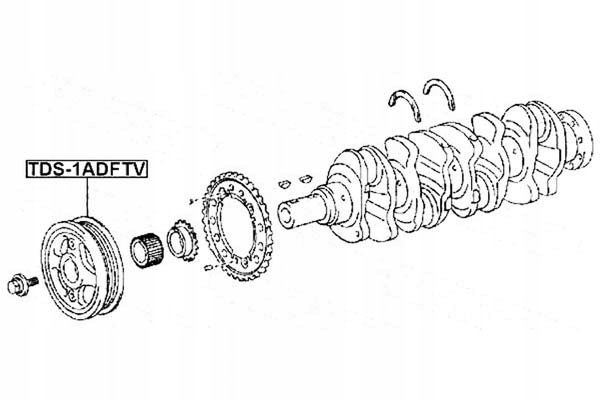 фото №2, Febest tds-1adftv колесо ременное, wał коленчатый
