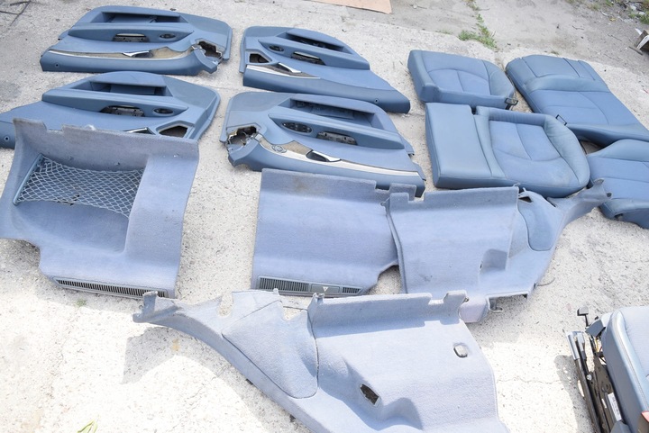 фото №5, Mercedes w211 оббивка шкіра сидіння сидіння eu синій комплект універсал