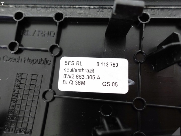 фото №8, Audi a5 s5 f5 8w6 a4 s4 8w0 b9 15- ліві обшивка консолі середньої шкіра uk