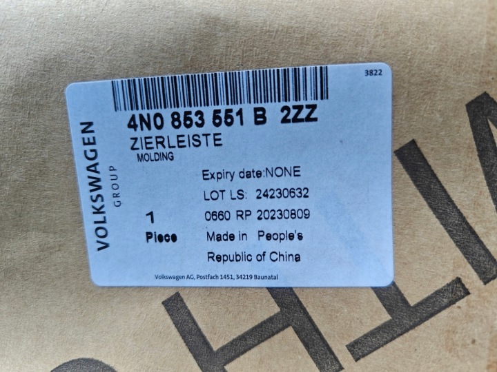 фото №6, Молдинг хром бампера зад audi a8 d5 4n0853551b нова oem номер