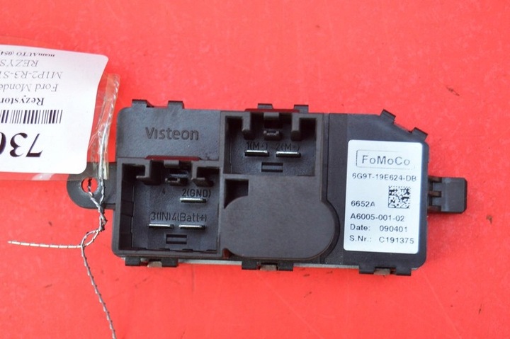 фото №5, Резистор воздуховод резистор резистор 6g9t-19e624-db ford mondeo mk4 07-10