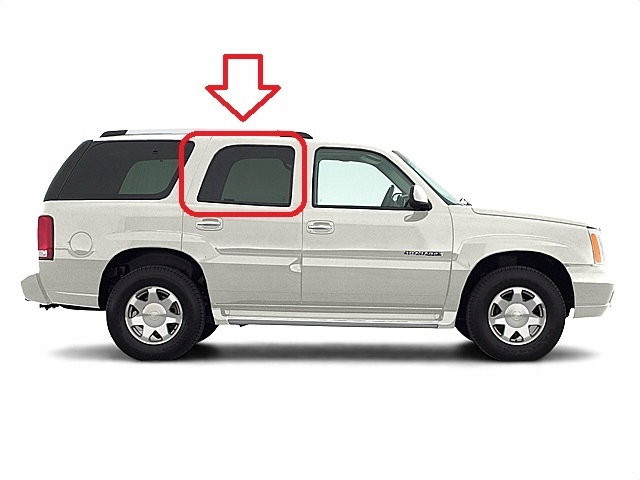 фото №1, Cadillac escalade 02-06 скло бокова двері задніх правих оригінал