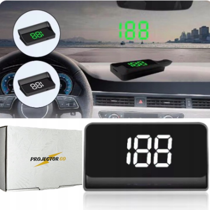 фото №1, Автомобільний дисплей передній скла спідометр манометр цифровий usb