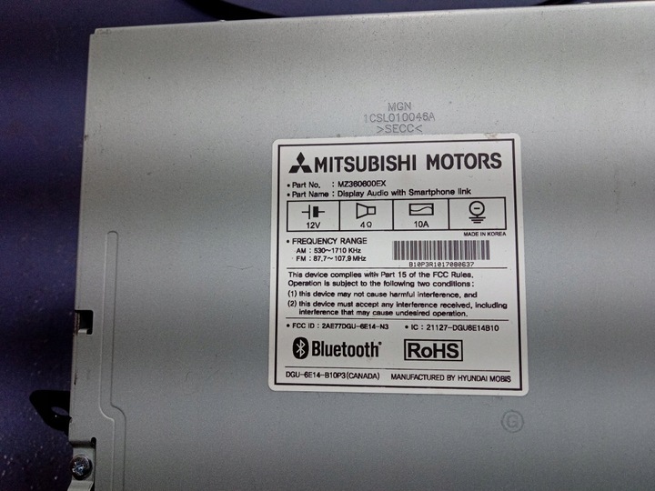 фото №7, Mitsubishi lancer viii радио навигация mz360600ex