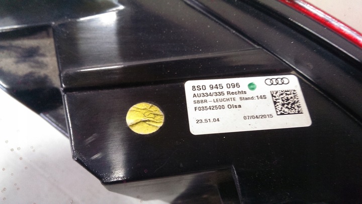 фото №6, Задняя правая лампа led audi tt 8s0945096 оригинал