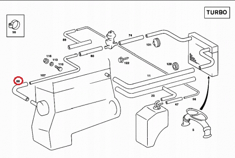 фото №5, Mercedes w201 шланг шланг воды новый org 2018326094