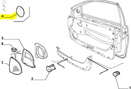 фото №6, Заглушка двері fiat punto oem номер 13142287