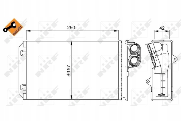 фото №16, Отопитель 157x250x42, з элементами монтажными easy fit peugeot 405