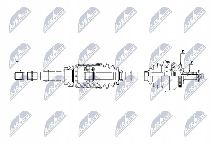 фото №6, Npw-vv-129 nty полуось приводная volvo s60 i 2.4t,2.5t awd atm 02-10, v70ii 2.