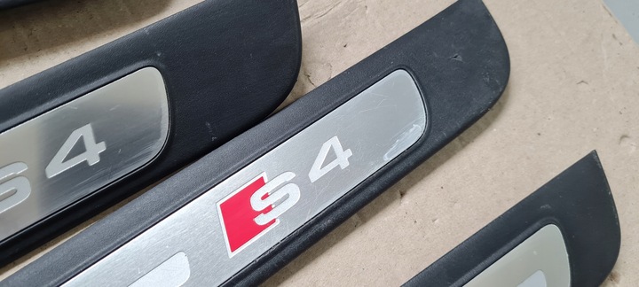 фото №11, S4 b8 рестайлінг a4 планка планки порогові накладки sline 4x перед зад