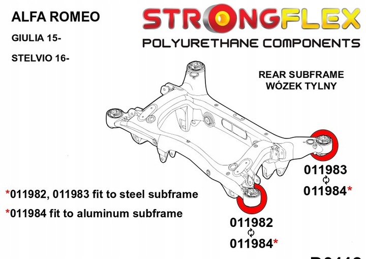 фото №2, 011984b - втулка заднього візка strongflex
