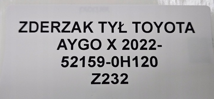 фото №9, Бампер зад toyota aygo x 2022- 52159-0h120 оригінал