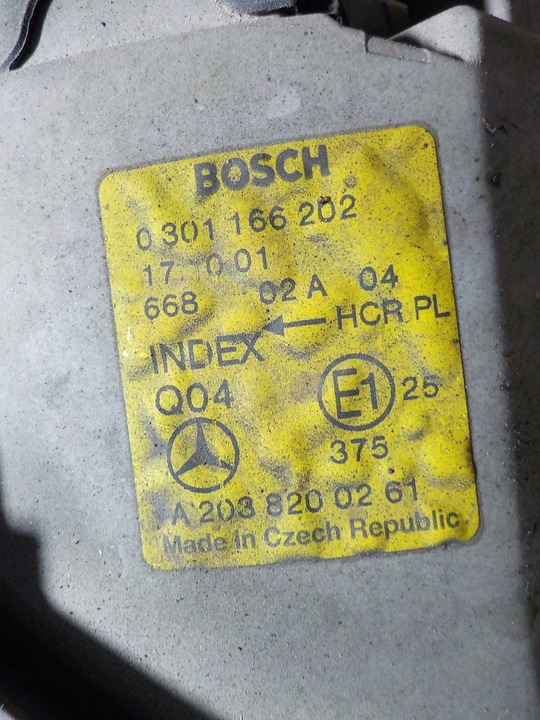 фото №7, Mercedes c класс w203 2.2d лампа правая передняя