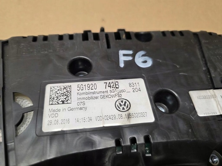 фото №8, Панель приборов vw golf vii 5g1920742b европа 29