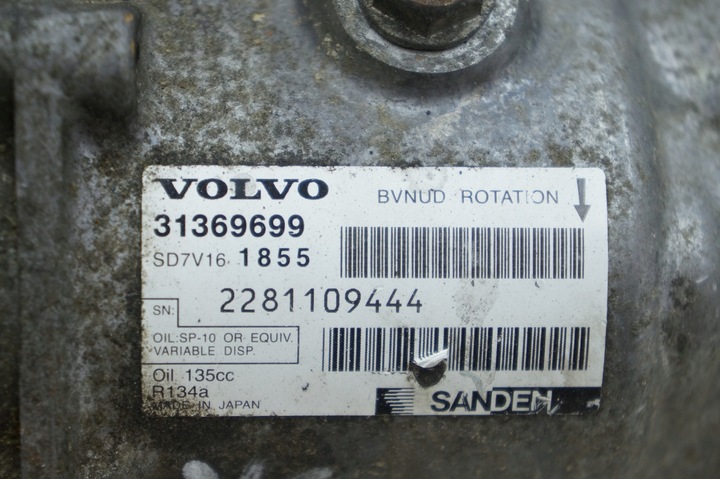фото №7, Компресор компресор кондиціонера клімат volvo v60 s60 ii 31369699