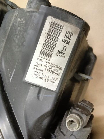 фото №6, Лампа права фара праві toyota auris ii 2 led рестайлінг 15-