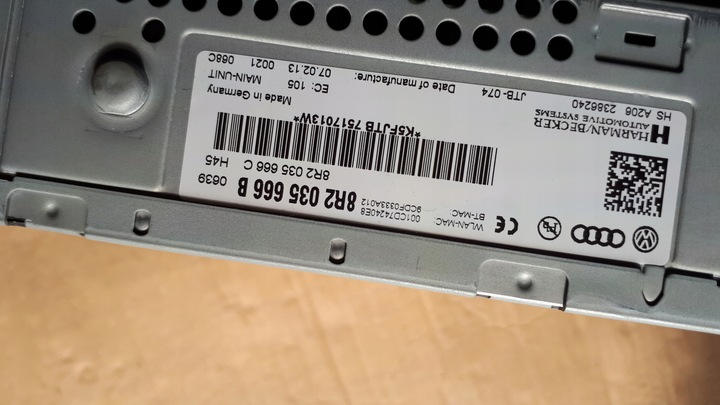 фото №7, A4 b8 рестайлінг мультимедіа зчитувач mmi 8r2035666b