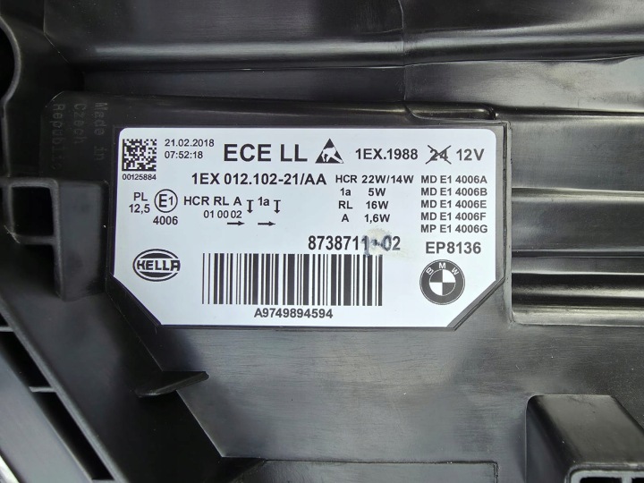 фото №14, Bmw 3 f30 f31 lci рестайлинг лампы перед полный led 8738711-02 8738712-02