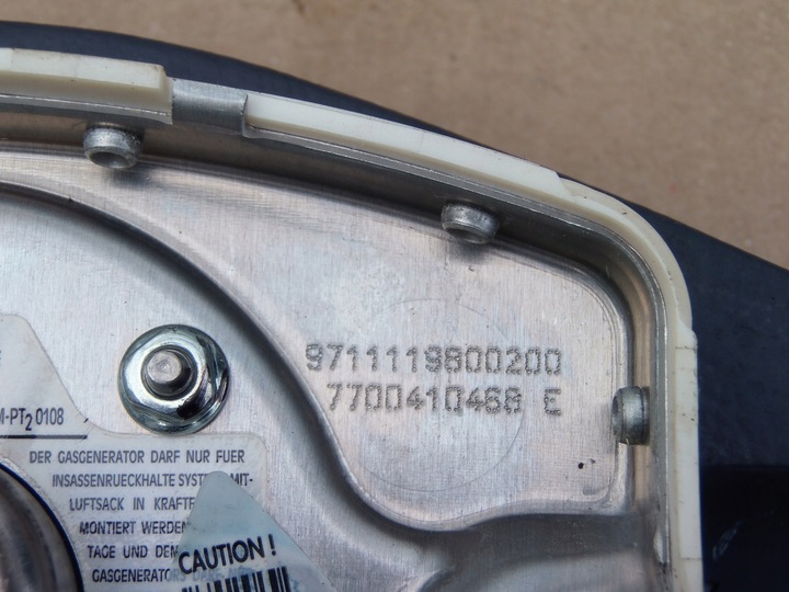 фото №8, Повітряна подушка подушка безпеки водія 7700410468 renault twingo i 1,2 8v benz