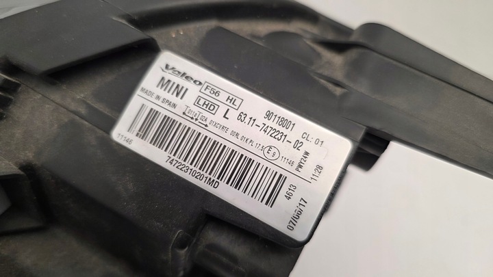 фото №12, Лампа перед ліва права mini f54 f55 f56 led адаптивний чорна 7472231 7472232