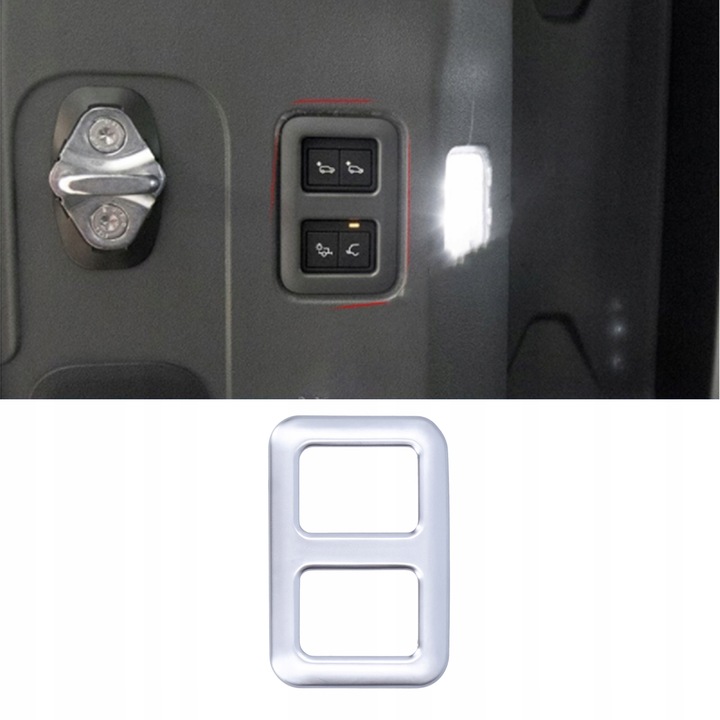 фото №11, Рама кнопки причепи багажника заднього abs сріблястий оздоблення підходить