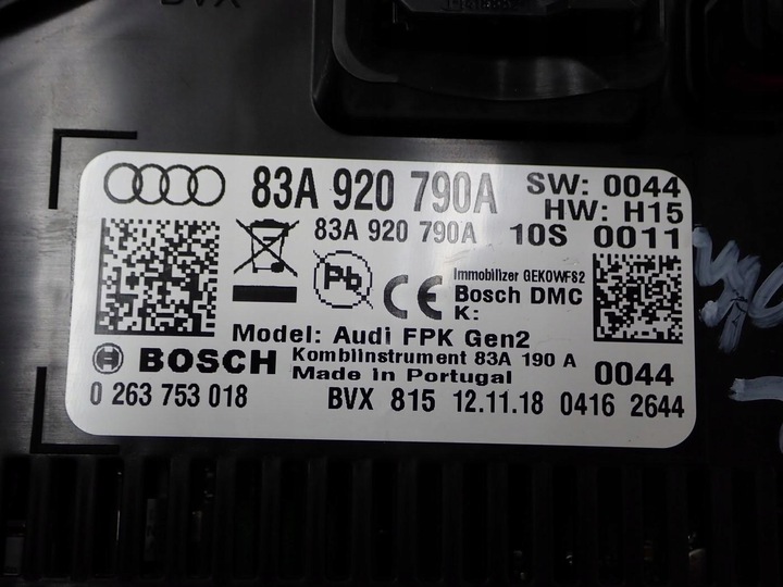 фото №9, Спідометр  прилади європа віртуальний 83a920790a audi q3 ii 83a 1.5 tsi 18r