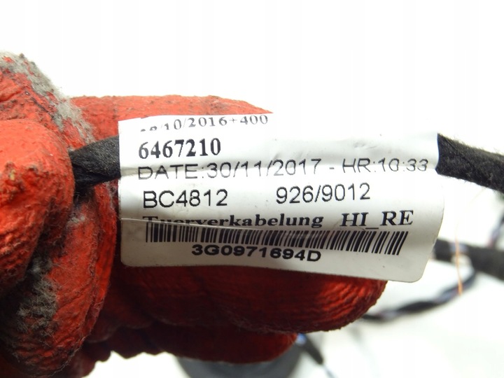 фото №3, Джгут двері зад праві vw passat b8 3g0971694d