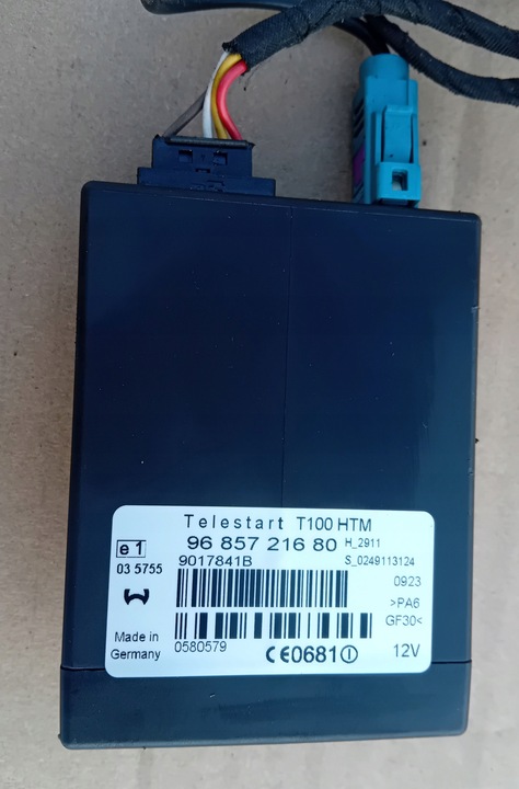 фото №3, Модуль блок управления вебасто telestart t100 htm citroen c5 iii x7 9685721680