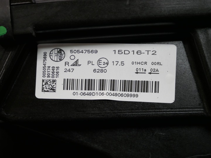 фото №9, Фари лампи alfa romeo giulia h7 2015 - 2020 00505475800 00505475690