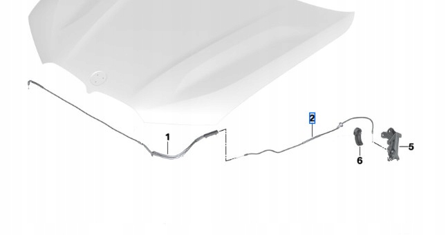 фото №7, Bmw x5 g05 x6 g06 x7 g07 xm трос тяга открывания капота внутренняя
