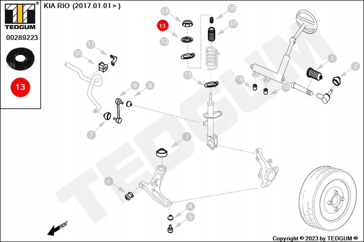 фото №13, Tedgum 00289223 подшипник кронштейны амортизатора /p/