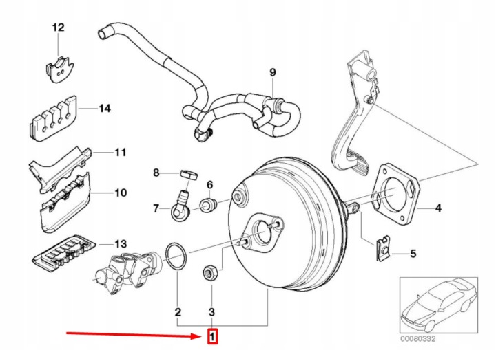 фото №5, Bmw 3 e46 power тормозной серво 2282622 34332282622 оригинальная запчасть