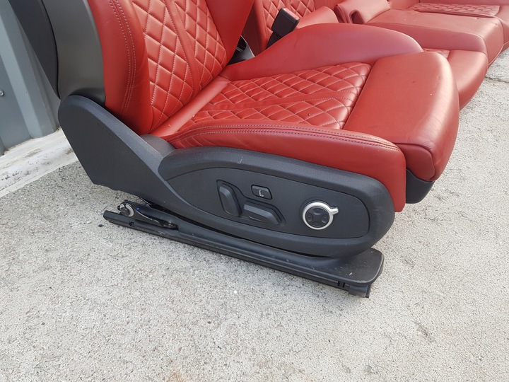 фото №11, Audi a5 s5 17-сидіння диван обшивки тунель sportback шкіра червона usa