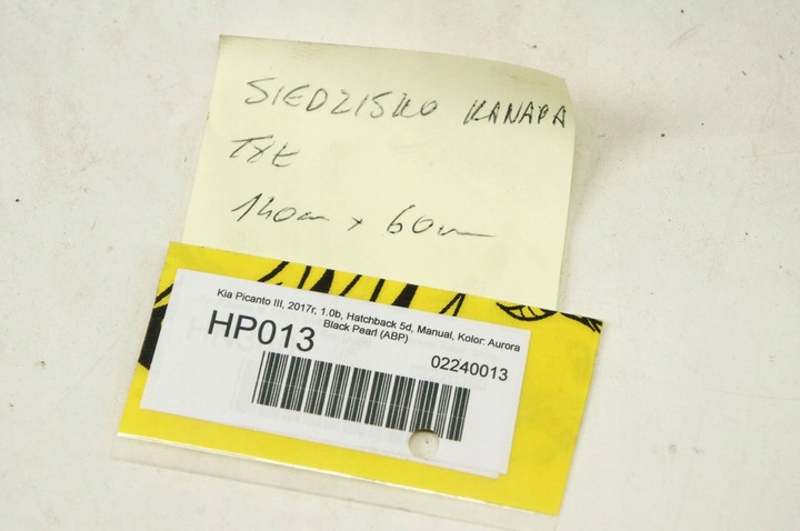 фото №5, Hp013 kia picanto iii сиденье сиденья зад