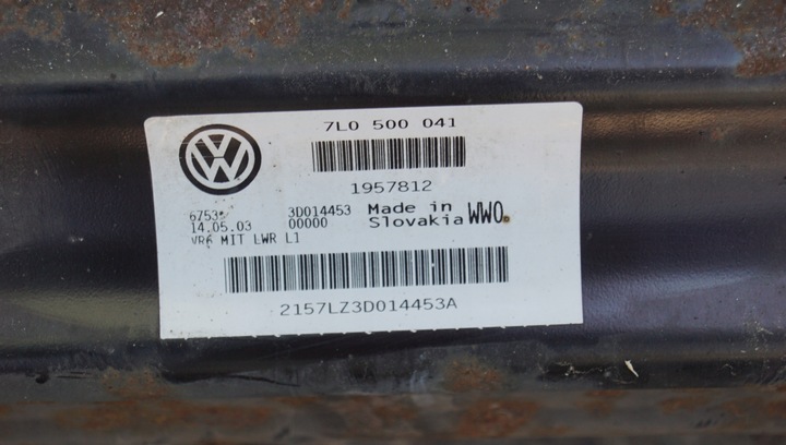 фото №10, Балка подрамник подвешивание зад vw touareg i 7l0500041