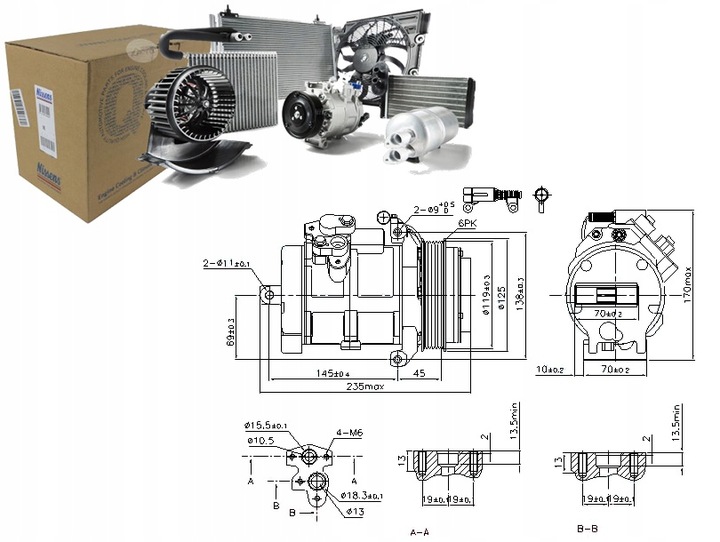 фото №13, Компрессор кондиционера nissens 89606 68012250aa