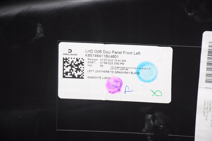 фото №10, Bmw x6 g06 боковина левый перед обивка дверь водителя кожа чёрная mcsw