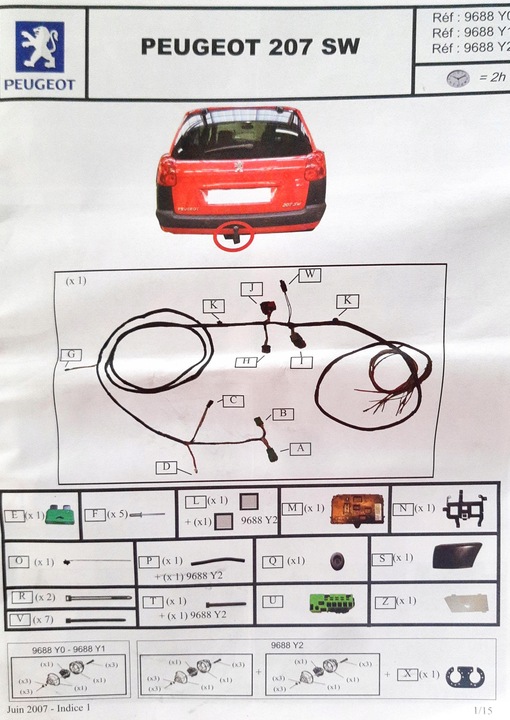 фото №1, Оригінальний новий модуль комфорту bsc джгут кабелі 207 sw 9656147980 9688y2