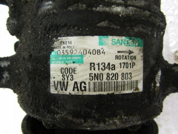 фото №6, Fabia ii 5j компресор кондиціонера 5n0820803 1,2