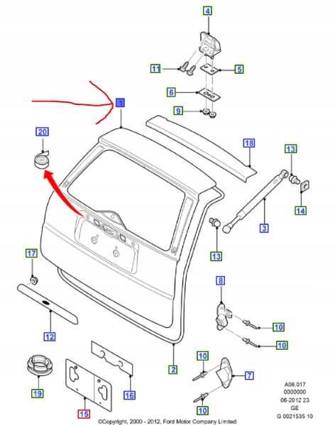 фото №1, Кришка задня ford mondeo mk3 універсал 2002-2007