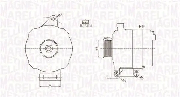 фото №2, Генератор 063731780010 магнит marelli