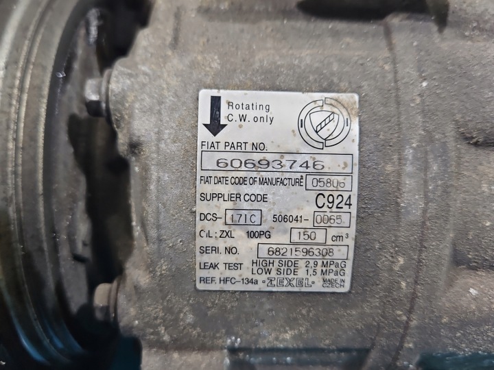 фото №7, Компрессор компрессор кондиционера 60693746 alfa romeo 159 1.9 jts 99a6000