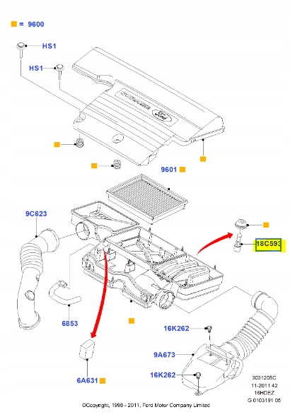 фото №7, Держатель защитные накладки двигателя ford fiesta 01-08 / fusion 01-12 oem номер 1151932