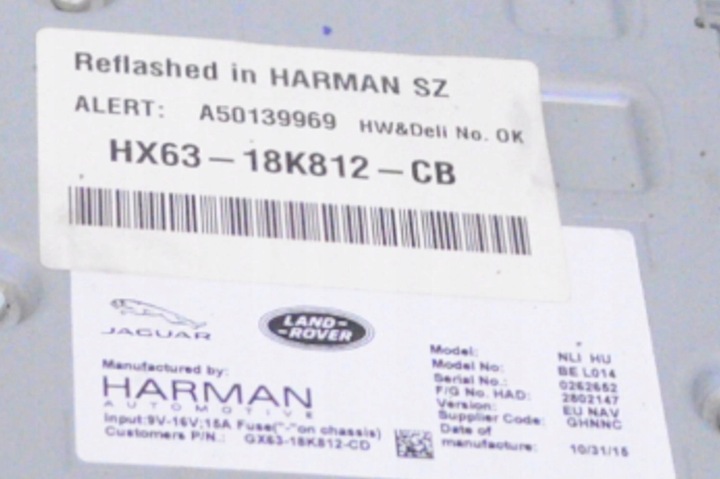 фото №5, Jaguar f-pace 2016 панель / радіопрогравач cd/dvd/gps