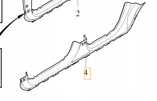 фото №1, Volvo xc60 ii левый порог внешний обшивка левого порога 31484170