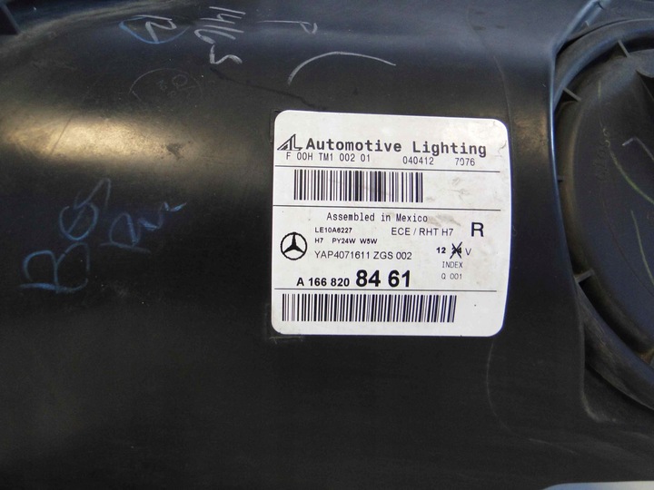 фото №11, Mercedes ml w166 166 лампа правая линза h7