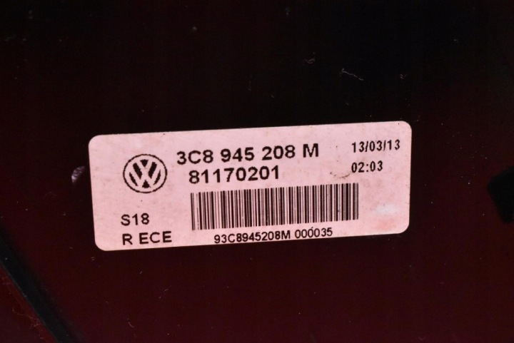 фото №9, Фара права зад задня 3c8945208m vw passat cc рестайлінг 12-17