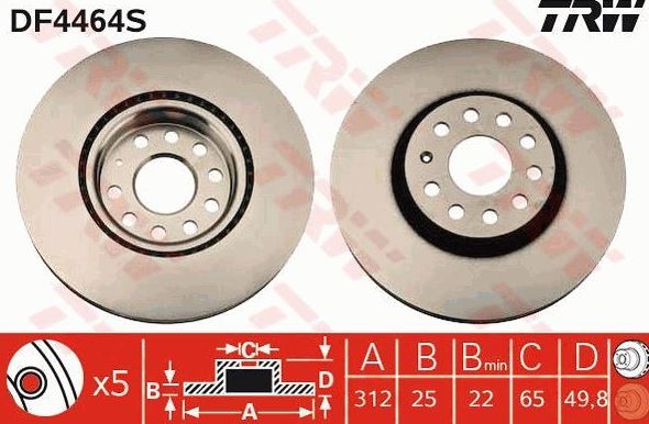 фото №1, Диск тормозная audi a1 1.4-2.8 2010