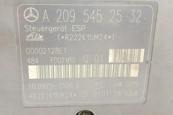 фото №8, Насос abs mercedes-benz clk c209 a2095452532 2.68l дизель 125kw 2004